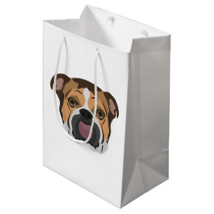 Sac Cadeau Moyen Bouledogue de l'anglais d'illustration