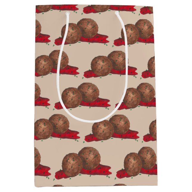 Sac Cadeau Moyen Boules de viande Marinara Restaurant italien Cuisi (Devant)