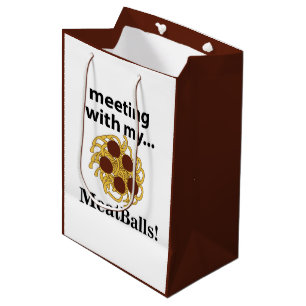 Sac Cadeau Moyen Boulettes De Viande Drôle Rencontre Avec Mes Boule