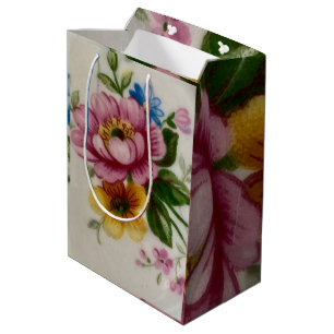 Sac Cadeau Moyen Bouquet floral de la coupe de thé