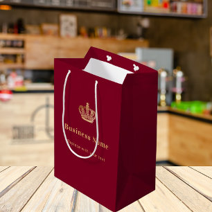 Sac Cadeau Moyen Boutique de papier de la couronne royale d'affaire