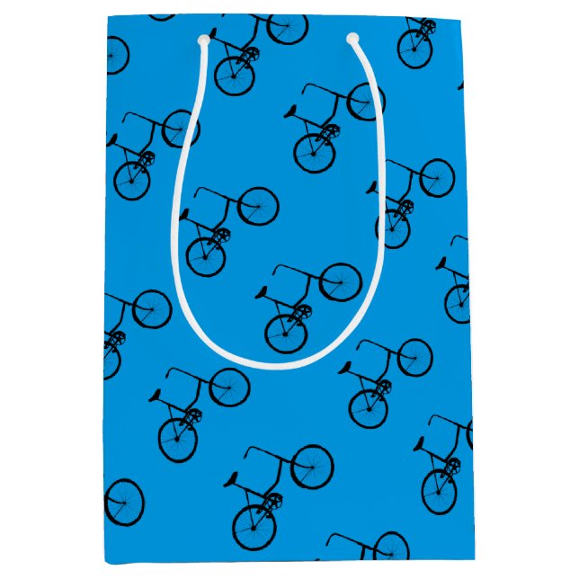 Sac Cadeau Moyen Boys Motif Vélo  (Devant)