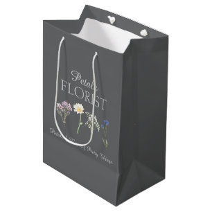 Sac Cadeau Moyen Branding de Fleuriste de Boutique Moderne