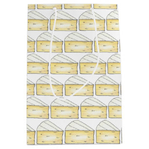 Sac Cadeau Moyen Brie Fromage Wedge Foodie Cuisine crémeuse Ingrédi
