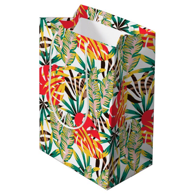 Sac Cadeau Moyen Bright Tropical (Dos Angle)