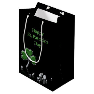 Sac Cadeau Moyen Brilliant Happy St. Patrick's Day Diamonds