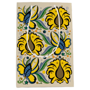 Sac Cadeau Moyen Broderie vintage estonienne traditionnelle