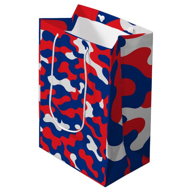 Sac Cadeau Moyen Buffalo Bills Color Camouflage Football Fan (Devant Angle)
