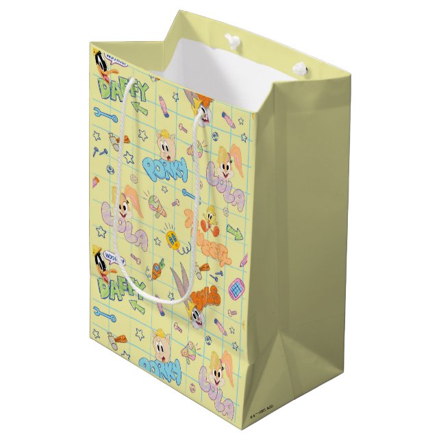 Sac Cadeau Moyen BUGS BUNNY BUILDERS™| Character Sketch Pattern (Devant Angle)