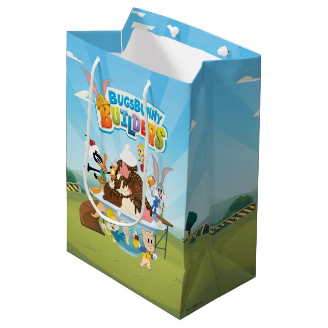 Sac Cadeau Moyen BUGS BUNNY BUILDERS™| Looney Builders Ice Cream (Devant Angle)
