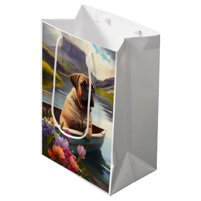 Sac Cadeau Moyen Bullmastiff sur une pagaie : une aventure Pittores (Devant Angle)