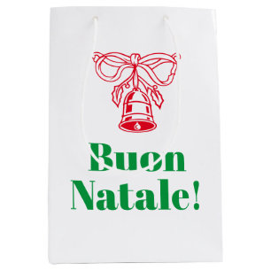 Sac Cadeau Moyen Buon Natale Italien Joyeux Noël coutume