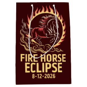 Sac Cadeau Moyen Cadeau d'anniversaire pour le cheval de feu Éclips