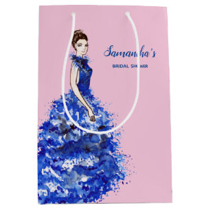 Sac Cadeau Moyen Cadeau de Fête de Fiançailles Dame avec une Robe B