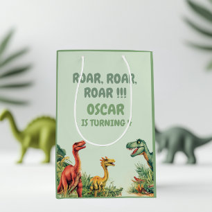 Sac Cadeau Moyen Cadeau de fête Dinosaur temps rugissant