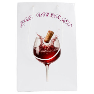 Sac Cadeau Moyen Cadeau de mariage Love Uncorked Vin élégant éclabo