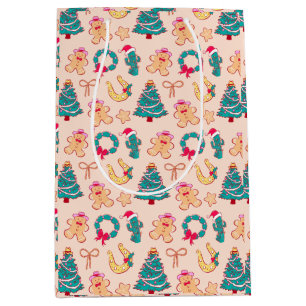 Sac Cadeau Moyen Cadeau de Noël Cowboy Pastel Occidental