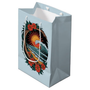 Sac Cadeau Moyen Cadeau de vacances au coucher du soleil pour amour