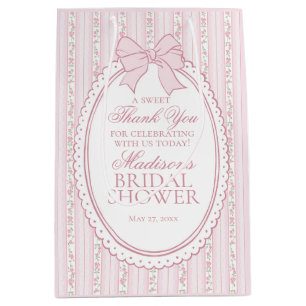 Sac Cadeau Moyen Cadeaux de Fête de Fiançailles Floraux Fantaisie V