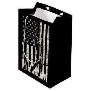 Sac Cadeau Moyen Cadeaux de golf Drapeau américain Anniversaire Fêt