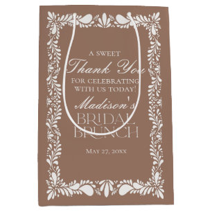 Sac Cadeau Moyen Cadeaux de Mariage Petit-Déjeuner Mocha Marron Tal
