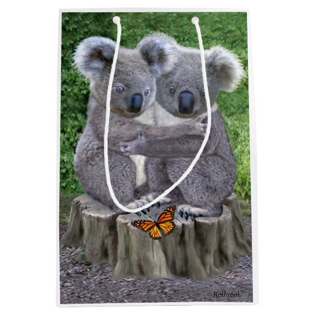 Sac Cadeau Moyen Câlins de bébé koala (Devant)