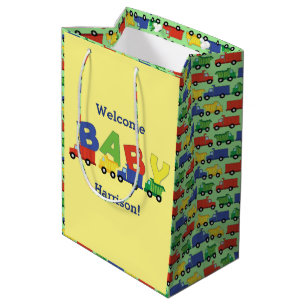 Sac Cadeau Moyen Camion de Baby shower de camion de construction ga