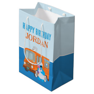 Sac Cadeau Moyen Camion de nourriture de Cookie Monster pour annive