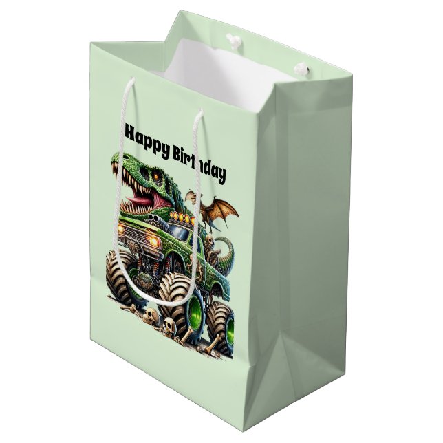 Sac Cadeau Moyen camion monstre Cool boys  (Devant Angle)