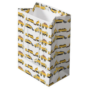 Sac Cadeau Moyen Camions de construction Camions de construction