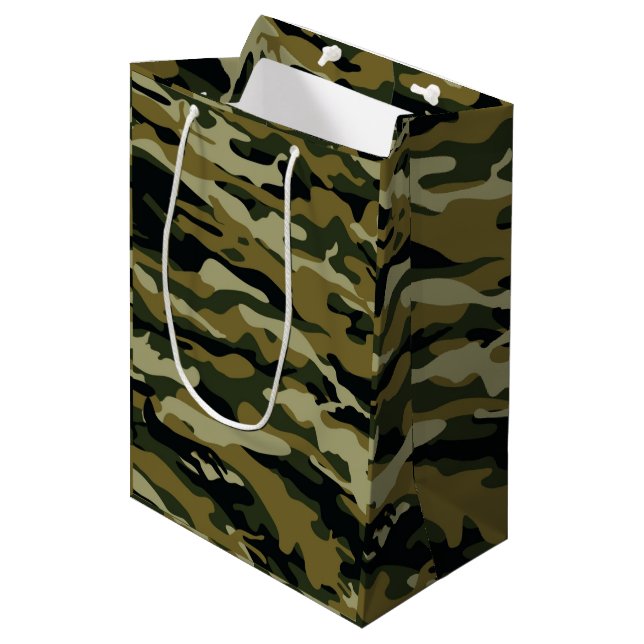 Sac Cadeau Moyen Camo (Devant Angle)