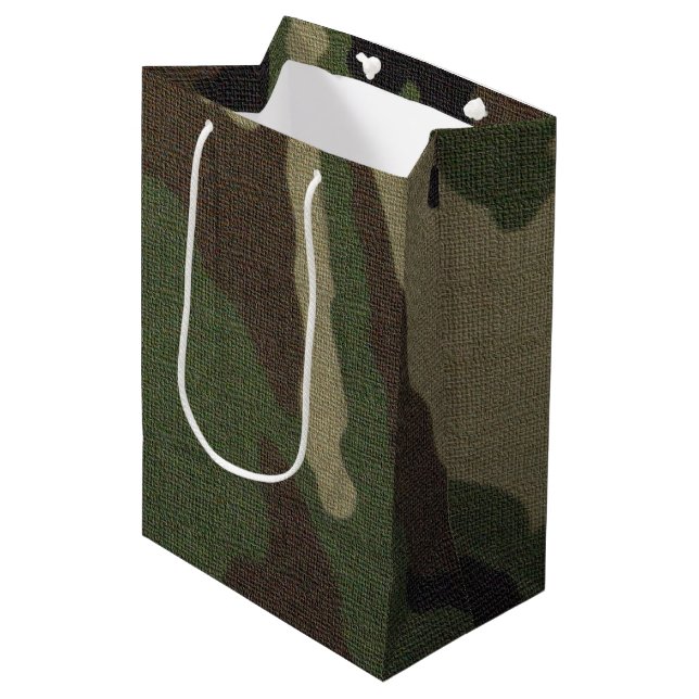 Sac Cadeau Moyen Camouflage 1 (Devant Angle)