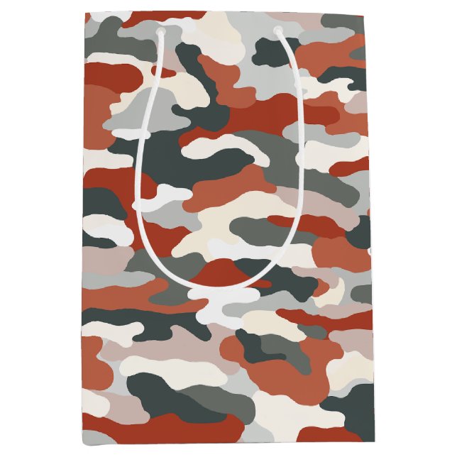 Sac Cadeau Moyen Camouflage d'automne (Devant)
