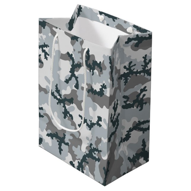 Sac Cadeau Moyen Camouflage urbain (Devant Angle)