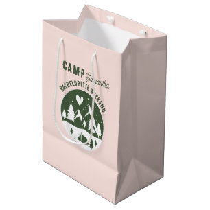 Sac Cadeau Moyen Camp Enterrement de Vie de Jeune Fille Camping Bac