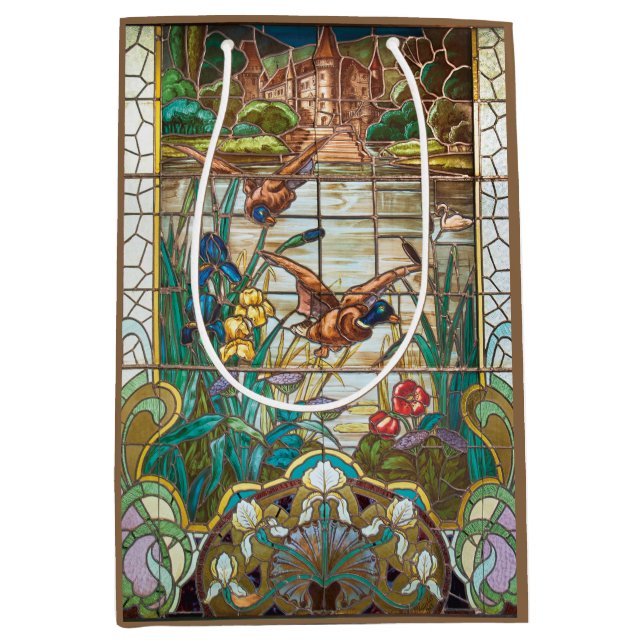 Sac Cadeau Moyen Canards colverts en verre (Devant)