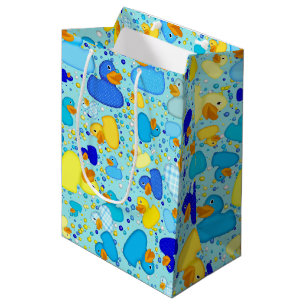 Sac Cadeau Moyen Canards-n-Dots-Style-3-Bleu 1-GIFT M