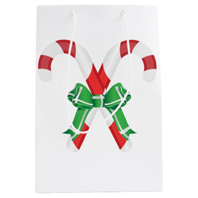 SAC CADEAU MOYEN CANDYCANS DE NOËL (Devant)