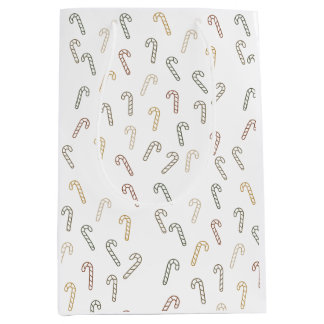 Sac Cadeau Moyen Canne à sucre minimale Design de Noël scandinave