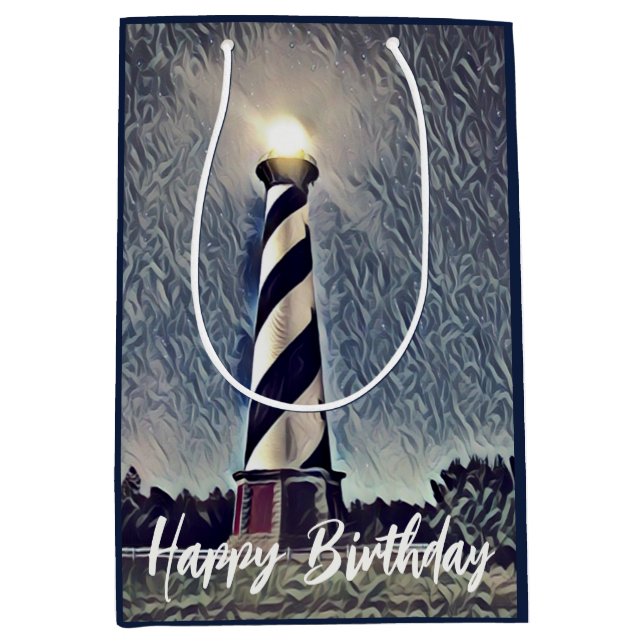 Sac Cadeau Moyen Cape Hatteras Lighthouse Outer Banks OBX Anniversa (Devant)