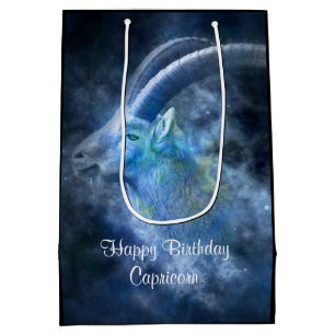Sac Cadeau Moyen Capricorn Goat MGB Joyeux Anniversaire