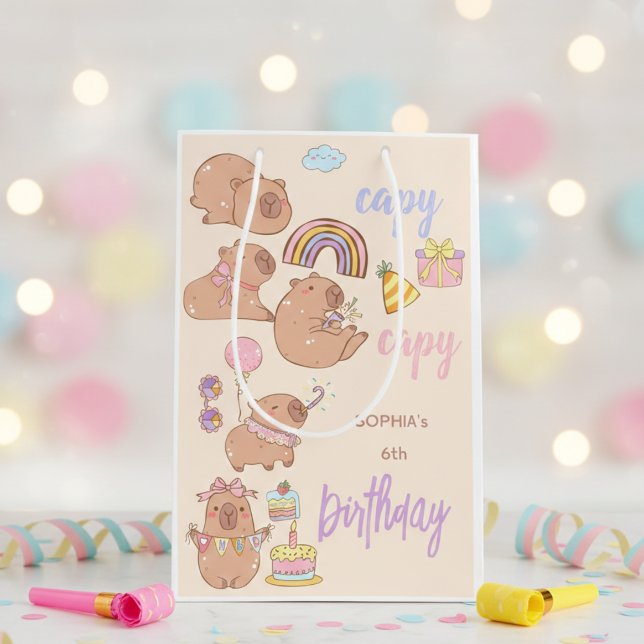Sac Cadeau Moyen Capy capy anniversaire (Créateur téléchargé)