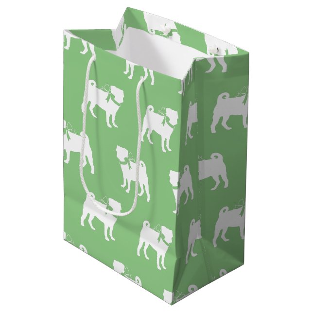 Sac Cadeau Moyen Carlin Chien Chien Chien Chien Chien Moyenne Cadea (Devant Angle)