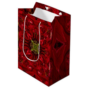 Sac Cadeau Moyen Carré de la Tulipe rouge