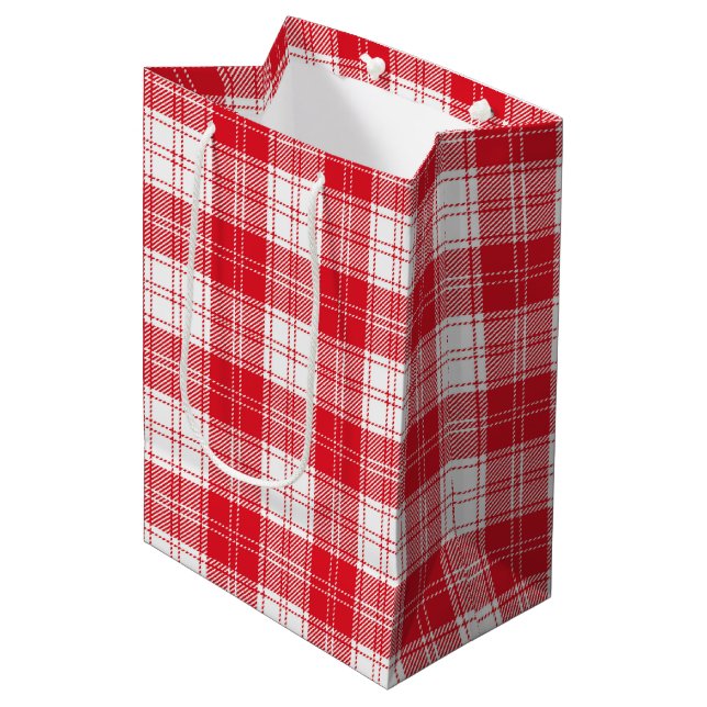 Sac Cadeau Moyen Carreaux (Devant Angle)