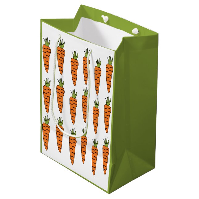 Sac Cadeau Moyen Carrot Veggie Healthy Food Party (Devant Angle)
