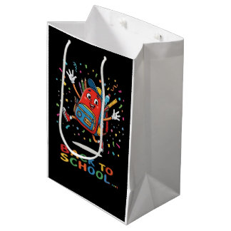Sac Cadeau Moyen Cartable Sautillant Mignon Design de Rentree Scola
