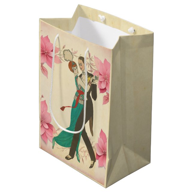 Sac Cadeau Moyen Carte Cadeau Postale (Devant Angle)