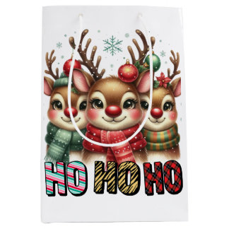 Sac Cadeau Moyen Carte de Noël Ho Ho