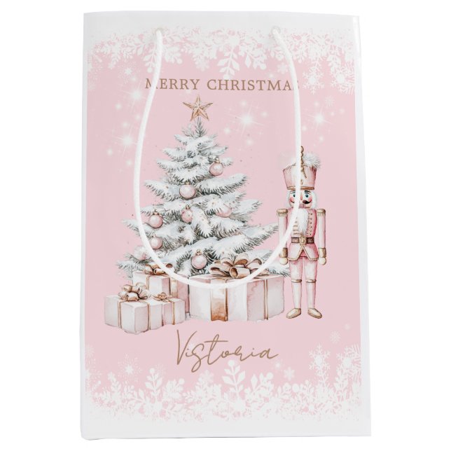 Sac Cadeau Moyen Casse-neiges des arbres de Noël (Devant)